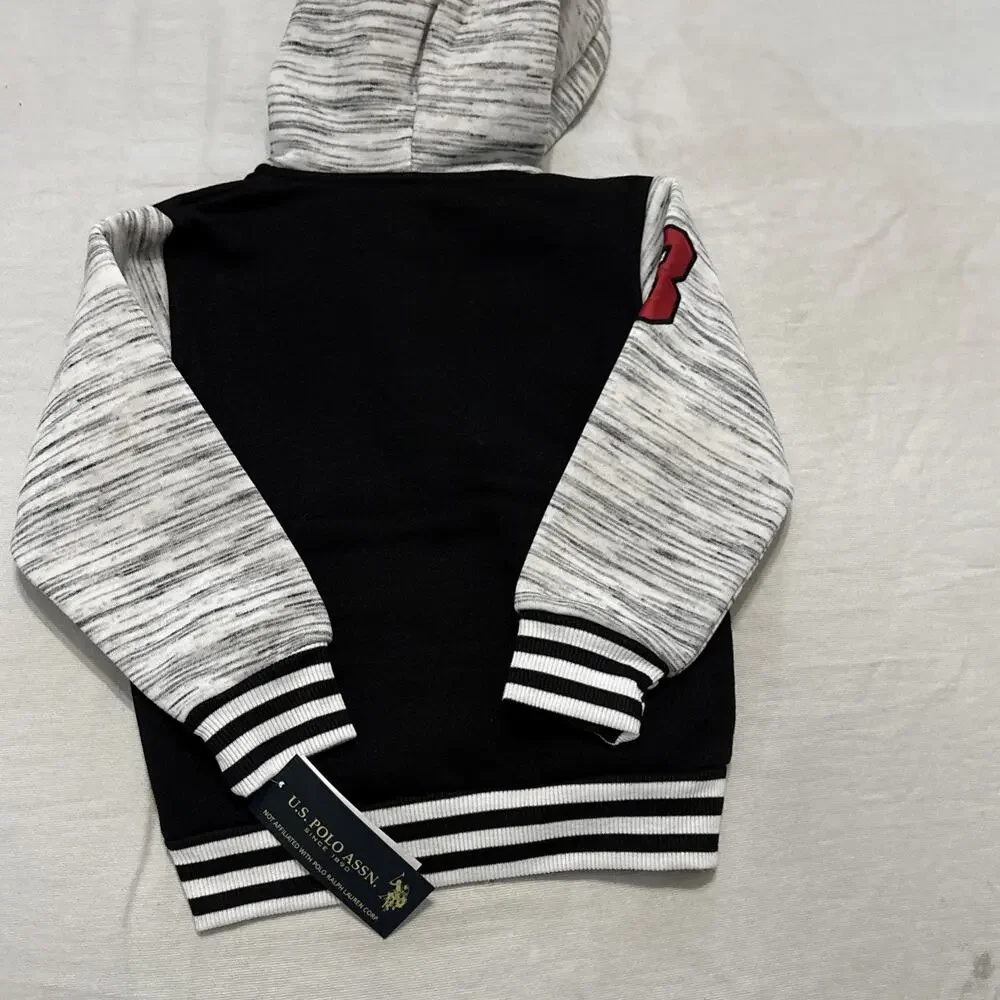 U.S Polo Assn Boys Hooded Jacket Size 3T/4T-Black - Picture 4 of 4